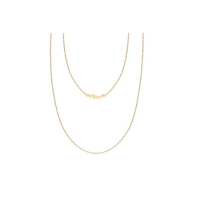 14 Ayar Sarı-Beyaz Altın Trend Zincir