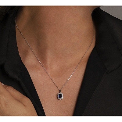 0,70 Karat Safir Pırlanta Kolye