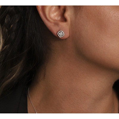 0,43 Karat Floral Pırlanta Küpe