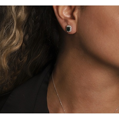 1,43 Karat Zümrüt Pırlanta Küpe