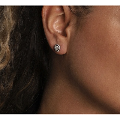 0,38 Karat Floral Pırlanta Küpe