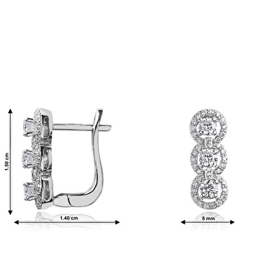 0,68 Karat Floral Pırlanta Küpe