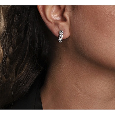 0,68 Karat Floral Pırlanta Küpe