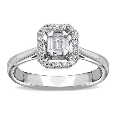 0,26 Karat Baget Pırlanta Yüzük