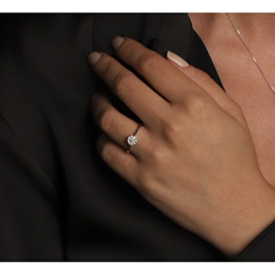 0,22 Karat Floral Pırlanta Yüzük