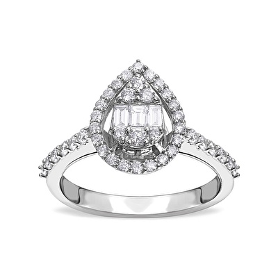 0,35 Karat Baget Pırlanta Yüzük