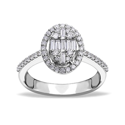 0,71 Karat Baget Pırlanta Yüzük