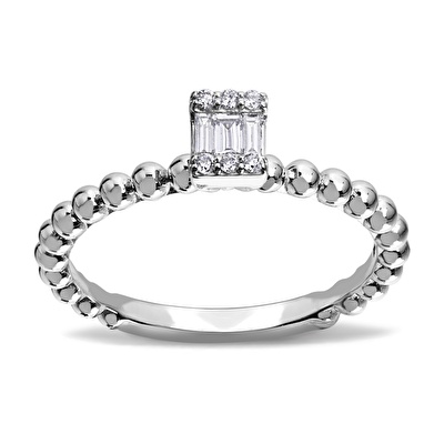 0,12 Karat Baget Pırlanta Yüzük