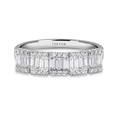 0,65 Karat Baget Pırlanta Yüzük