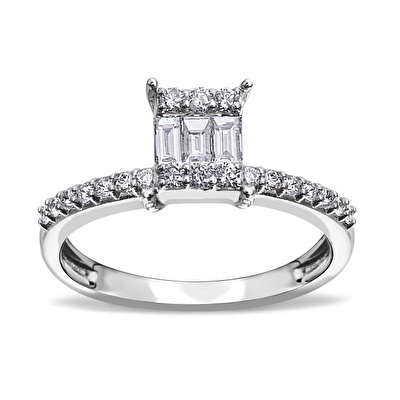 0,36 Karat Baget Pırlanta Yüzük