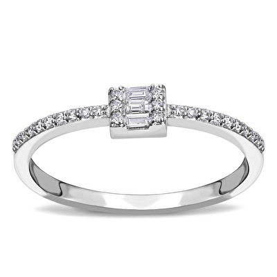 0,20 Karat Baget Pırlanta Yüzük