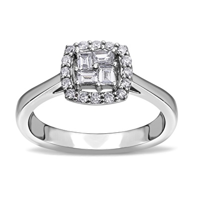 0,35 Karat Baget Pırlanta Yüzük