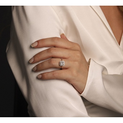 0,35 Karat Baget Pırlanta Yüzük