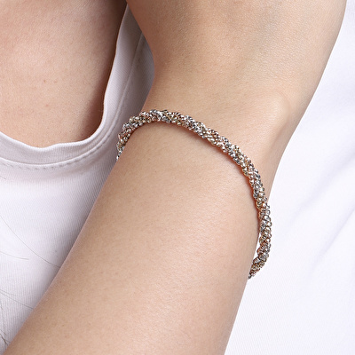 14 Ayar 3 Renkli Altın Dorika Bileklik