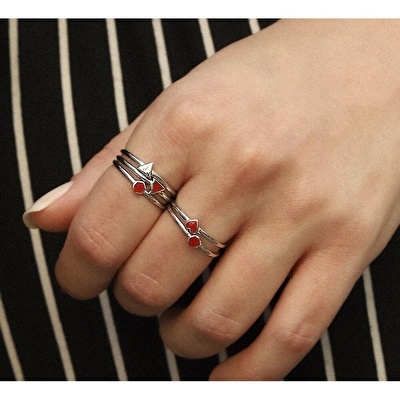 14 Ayar Beyaz Altın Minimal Yüzük