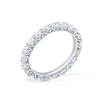 14 Ayar Beyaz Altın Tamtur Yüzük