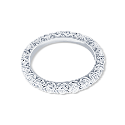 14 Ayar Beyaz Altın Tamtur Yüzük