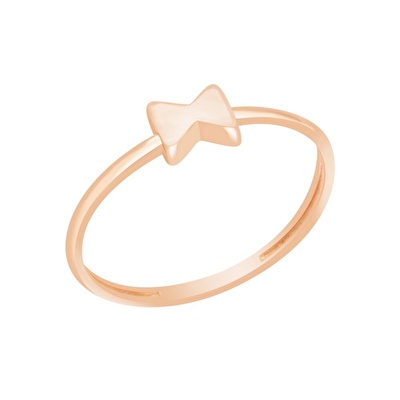 14 Ayar Rose Altın Fiyonk Figürlü Yüzük