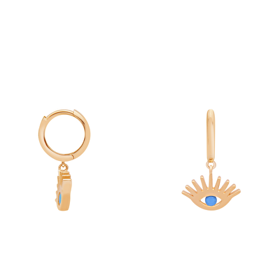 14 Ayar Rose Altın Sallantılı Göz Küpe