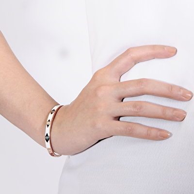 14 Ayar Rose Altın Mineli Kelepçe Bilezik