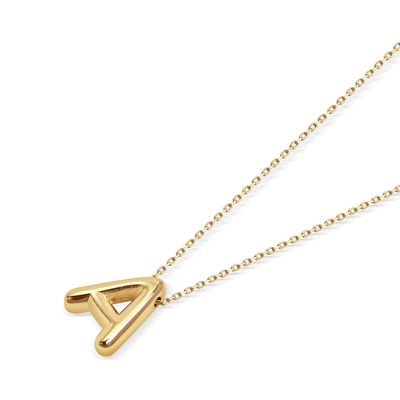 14 Ayar Sarı Altın A Harf Kolye