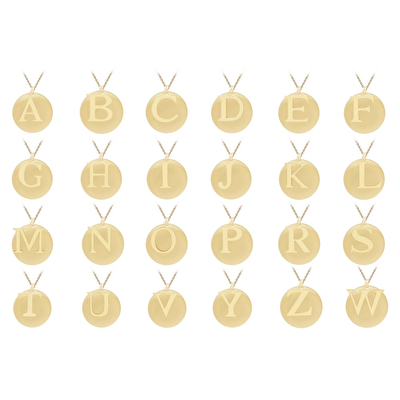 14 Ayar Sarı Altın C Harf Kolye