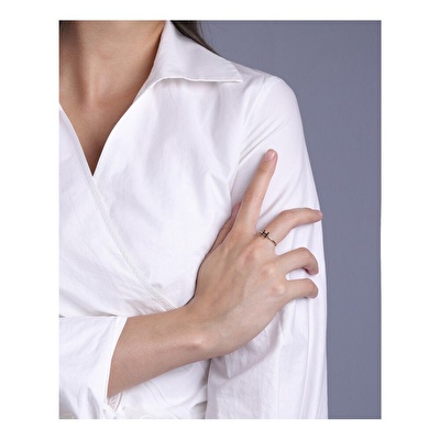 14 Ayar Sarı Altın H Harf Yüzük