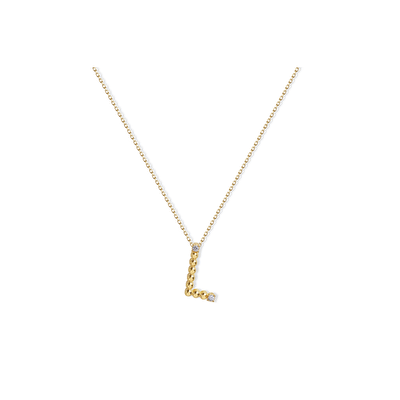 14 Ayar Sarı Altın L Harf Kolye