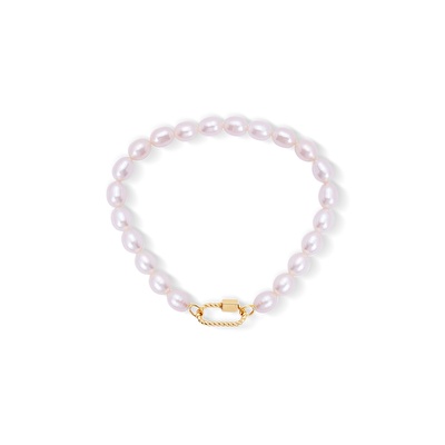 14 Ayar Sarı Altın İnci Bileklik