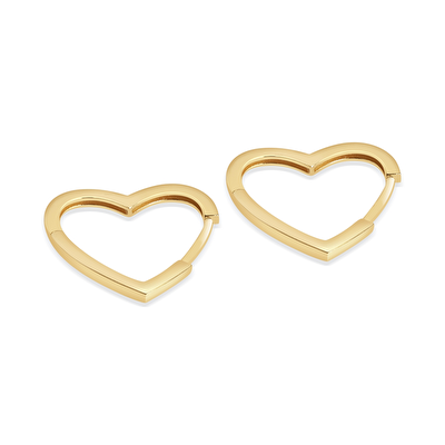 14 Ayar Sarı Altın  Küpe