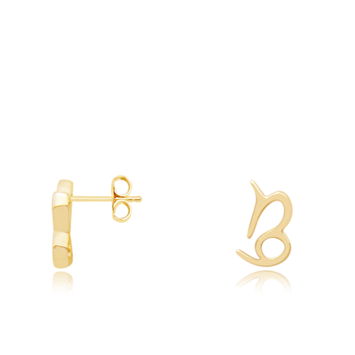 14 Ayar Sarı Altın Oğlak Burç Küpe