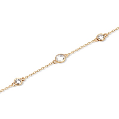 14 Ayar Sarı Altın Taşlı Bileklik