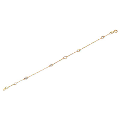 14 Ayar Sarı Altın Taşlı Bileklik