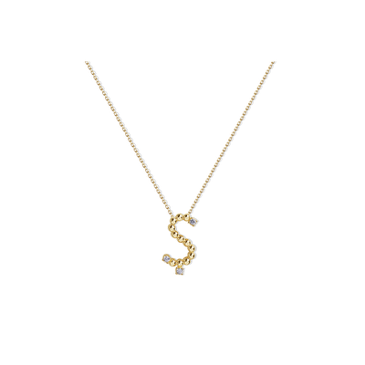 14 Ayar Sarı Altın Ş Harf Kolye