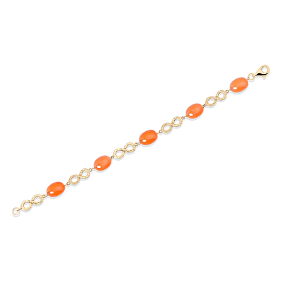 14 Ayar Sarı Altın Sonsuzluk Figürlü Bileklik