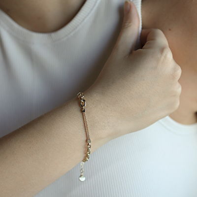 14 Ayar Sarı Altın Zincir Bileklik