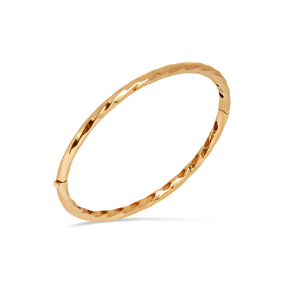 14 Ayar Sarı Altın Burgu Kelepçe Bilezik