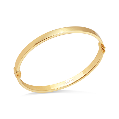 14 Ayar Sarı Altın Kibrit Çöpü Kelepçe Bilezik