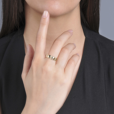 14 Ayar Sarı Altın Taşsız Yüzük