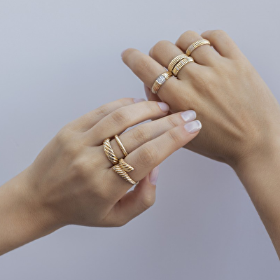 14 Ayar Sarı Altın Burgu Yüzük