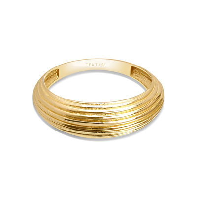 14 Ayar Sarı Altın Minimal Trend Yüzük