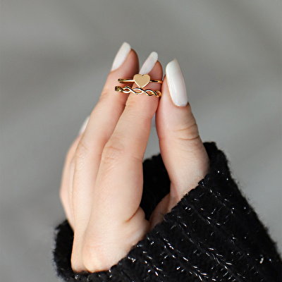 14 Ayar Sarı Altın Trend Burgu Yüzük