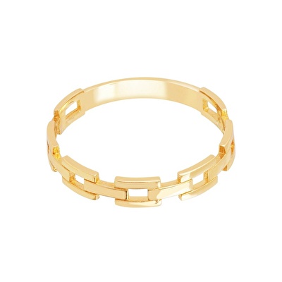 14 Ayar Sarı Altın Zincir Yüzük