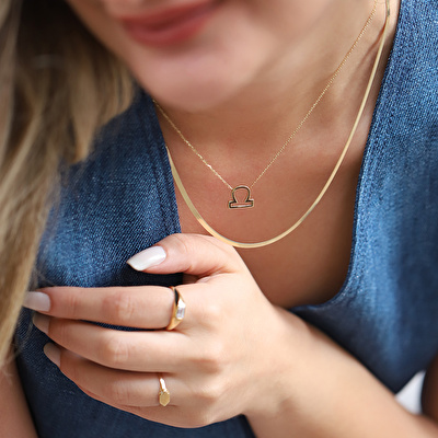 14 Ayar Sarı Altın Balık Sırtı Zincir