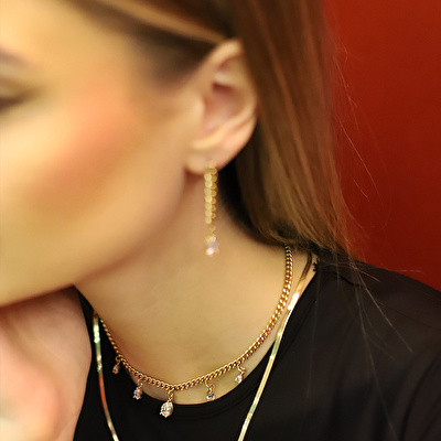 14 Ayar Sarı Altın Balık Sırtı Zincir