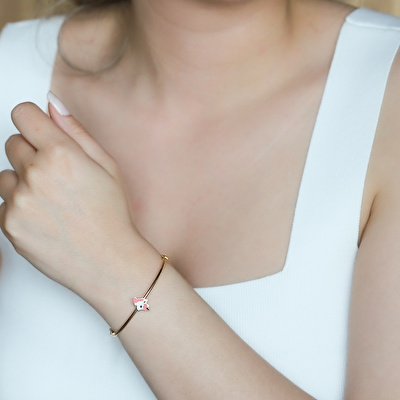 14 Ayar Sarı Altın Unicorn Bilezik