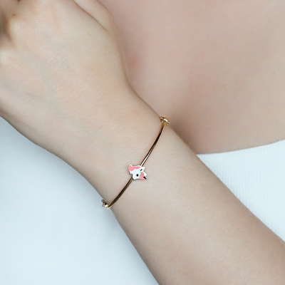 14 Ayar Sarı Altın Unicorn Bilezik