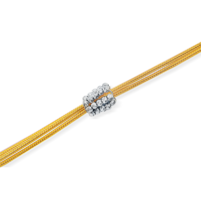 14 Ayar Sarı-Beyaz Altın Dorika Bileklik