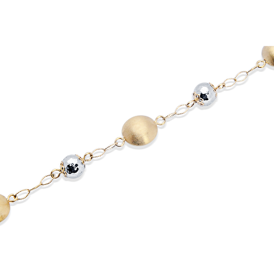 14 Ayar Sarı-Beyaz Altın Toplu Bileklik