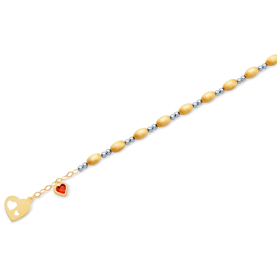 14 Ayar Sarı-Beyaz Altın Dorika Bileklik